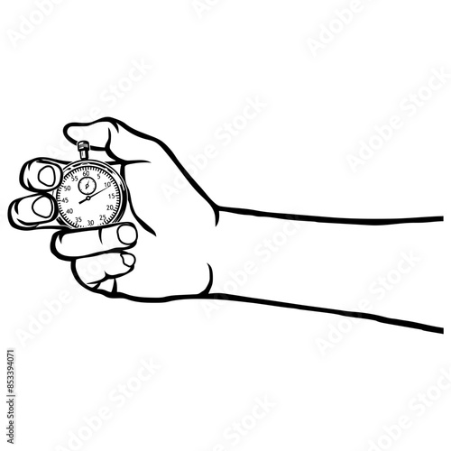 Hand Holding Stopwatch