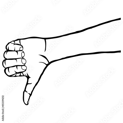 Hand Thumb Down Dislike