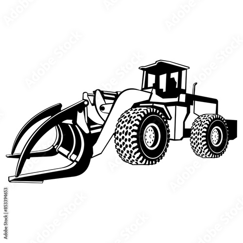 Heavy Equipment  Wheel Loader With Log Fork