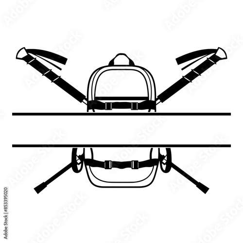 Hiking Split Monogram Logo