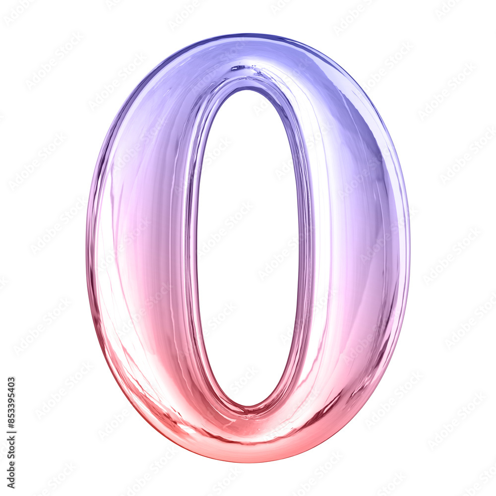 Gradient 3D Number 0 Gradient 3D Number 0