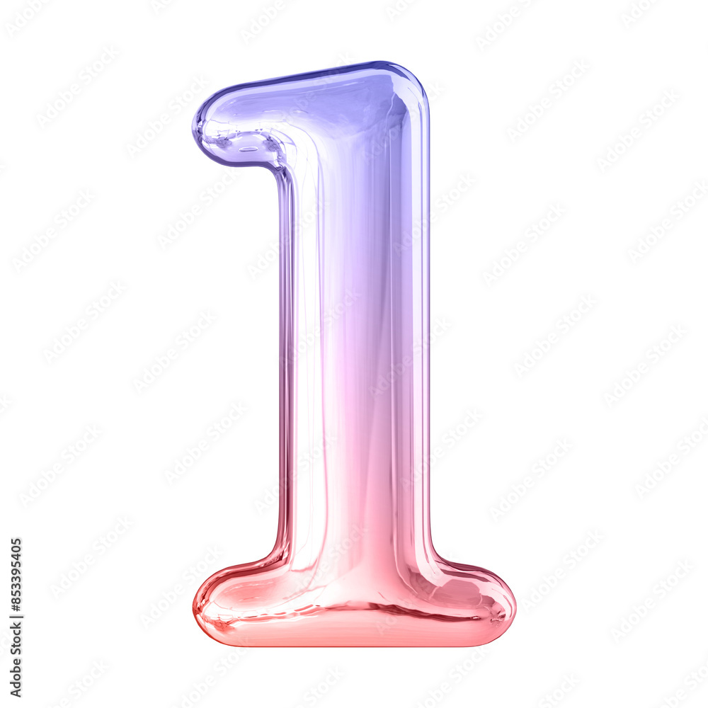 Gradient 3D Number 1 Gradient 3D Number 1