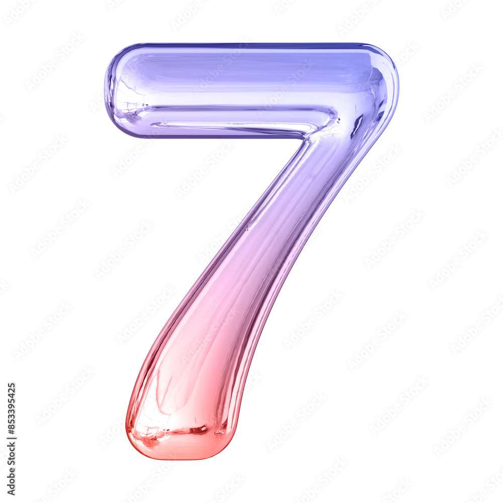 Gradient 3D Number 7 Gradient 3D Number 7