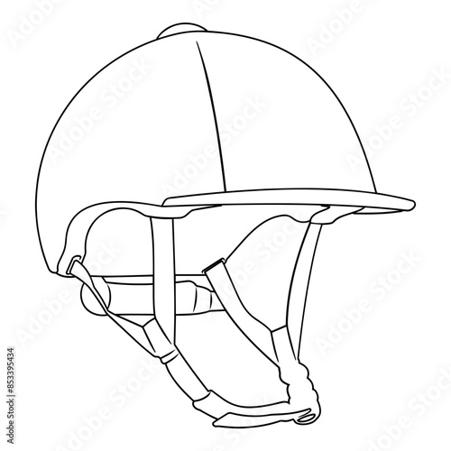 Horse Riding Hat Outline