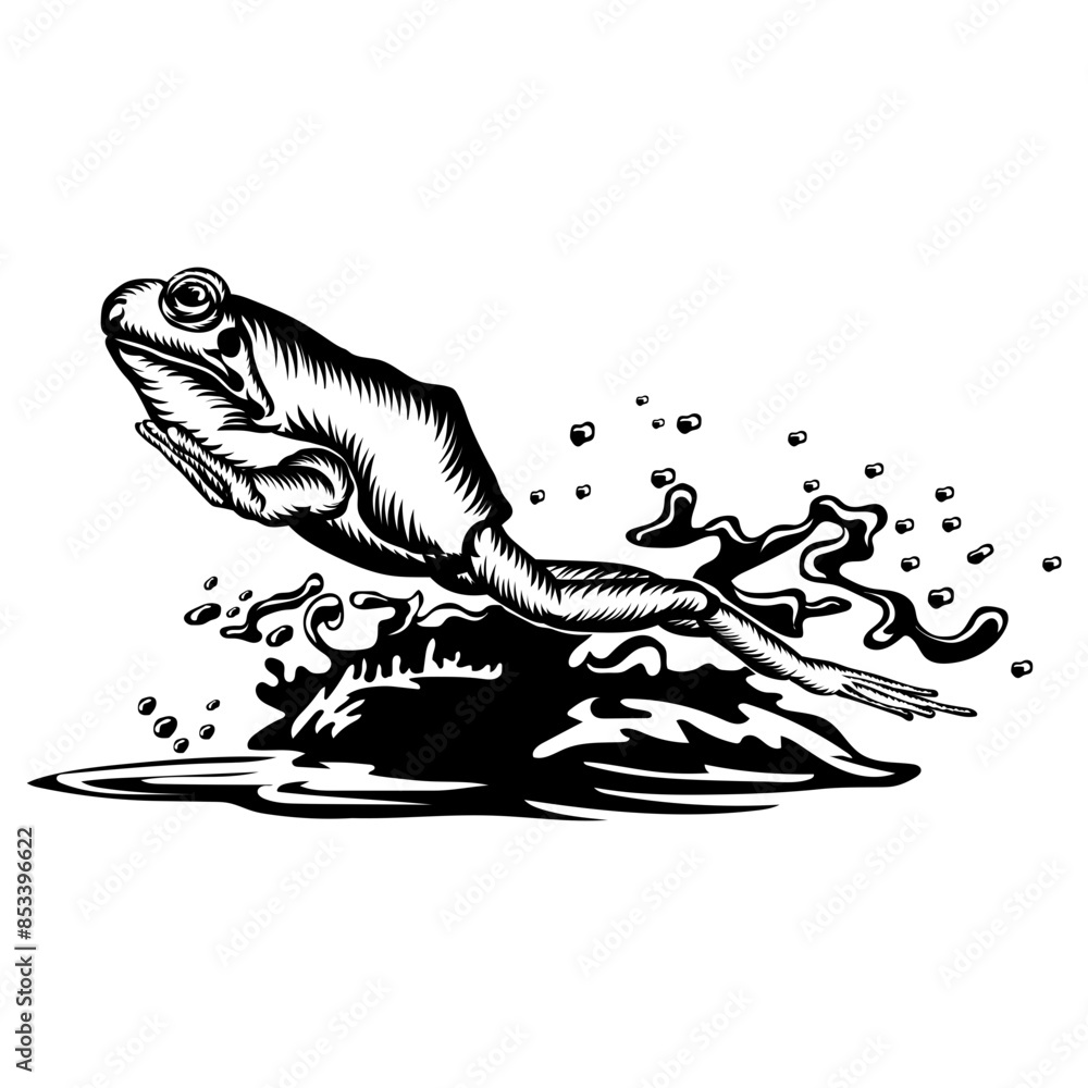 Jumping Frog Water Splash Jumping Frog Water Splash
