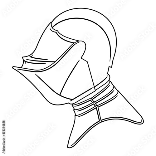 Knight Helmet Outline