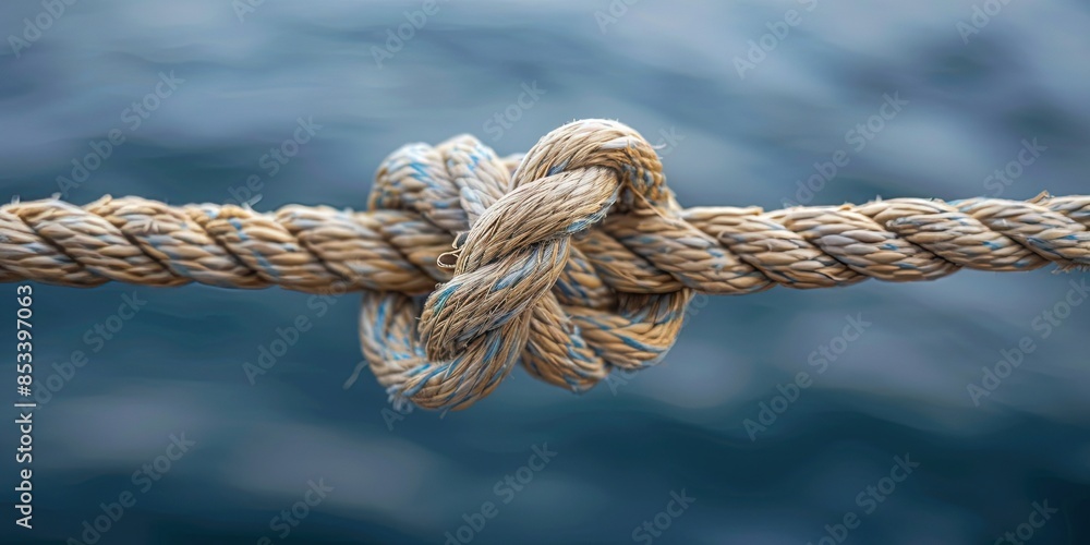 The tight knot, its coils and loops form a secure bond as a symbol of trust and faith. Generative AI