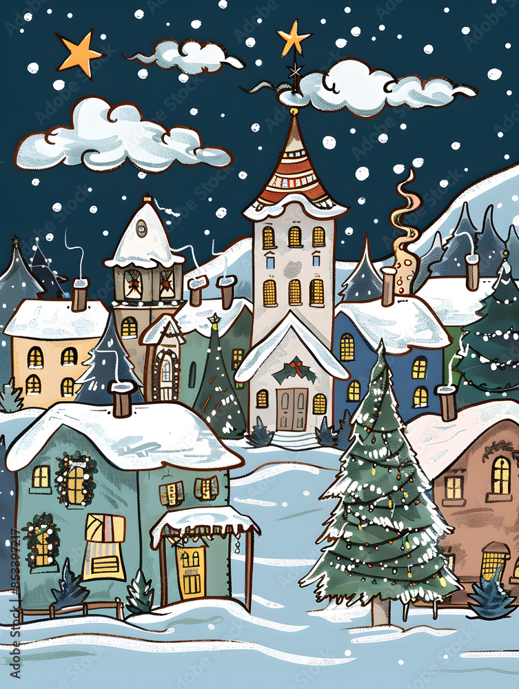 Fototapeta premium cartoon illustrator card or background .