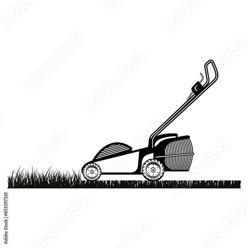 Lawn Mower Cutting Grass