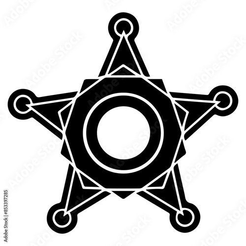 Law Enforcement Star Police Sheriff Star Police Star