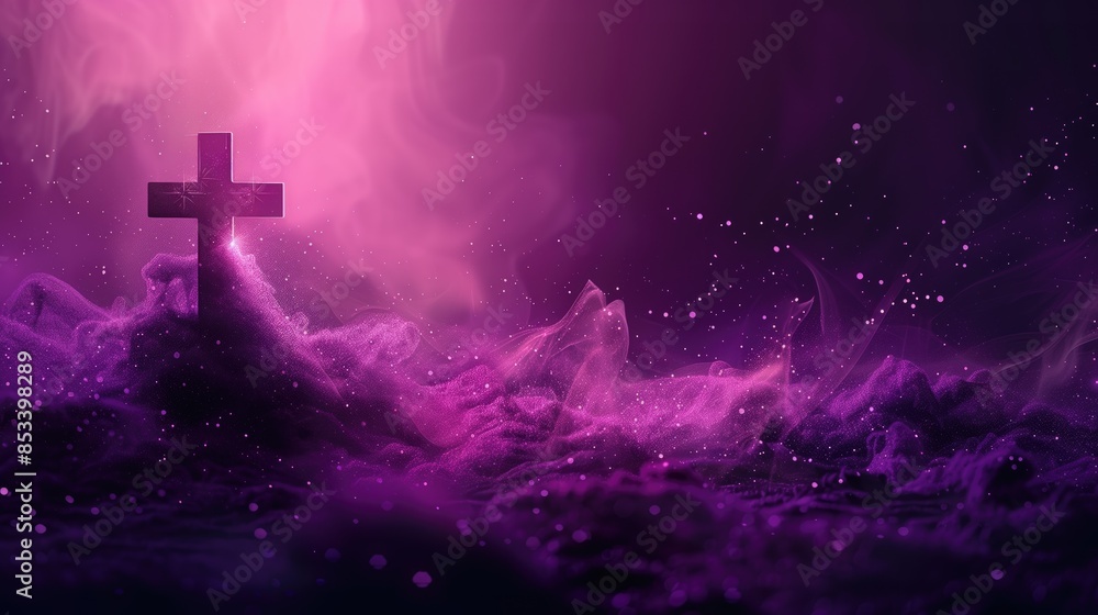 Purple Christian Faith Online Web Graphic Background, Christianity Church Biblical Design Wallpaper, Cross Jesus Christ of Nazareth Minimalist Art Backdrop Violet Color Bible Banner Purple Christian Faith Online Web Graphic Background, Christianity Church Biblical Design Wallpaper, Cross Jesus Christ of Nazareth Minimalist Art Backdrop Violet Color Bible Banner