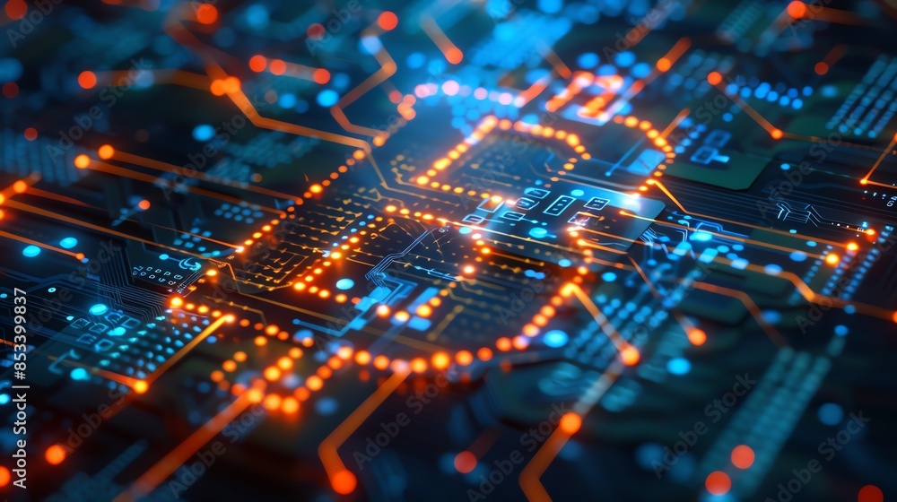 Stylized dollar sign made of interconnected circuit board paths, illustrating digital currency and blockchain technology Stylized dollar sign made of interconnected circuit board paths, illustrating digital currency and blockchain technology