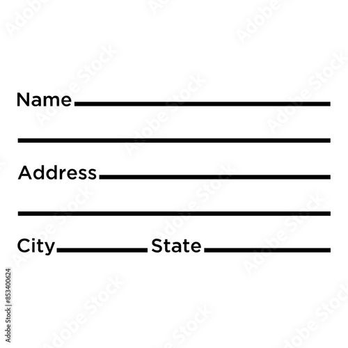 Name Address Form