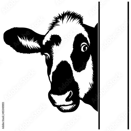peeking cow