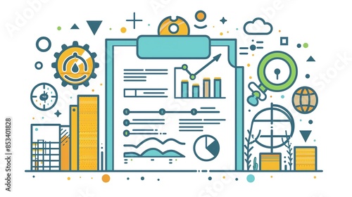 Elegant tax document icon with financial symbols and modern design, highlighting tax planning