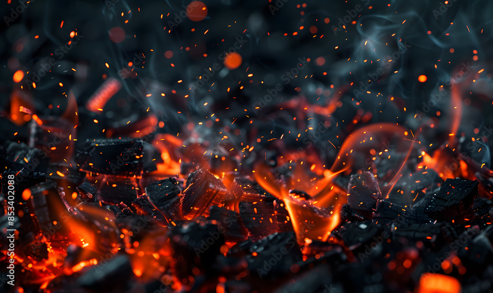 fire spark burn on dark background fire spark burn on dark background