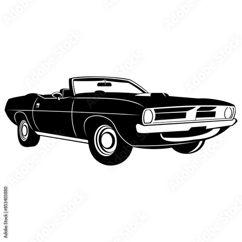 Retro Muscle Car Covertible
