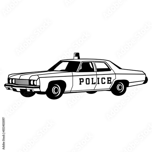 Retro Police Car