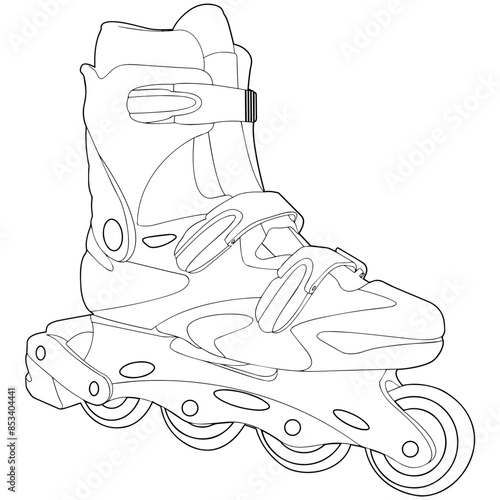 Roller blades Outline