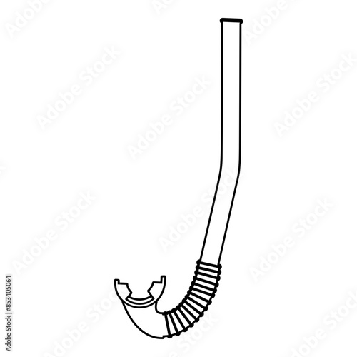 Scuba Diver Breathing Tube Outline