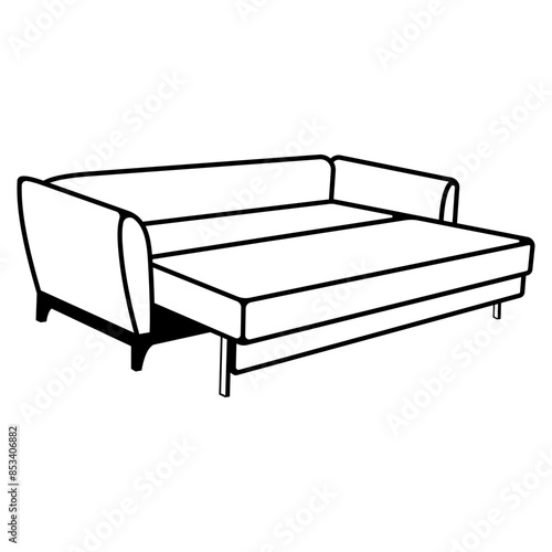 Sofa Opened For Sleeping