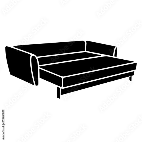Sofa Opened For Sleeping  Design