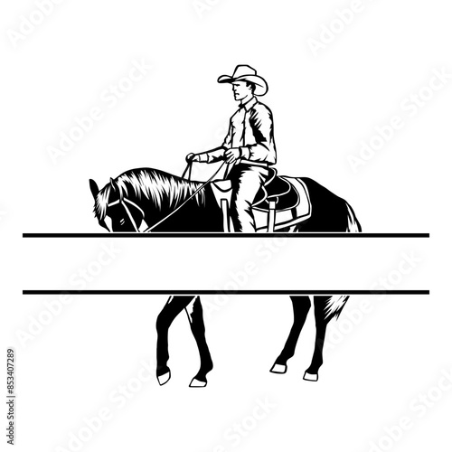 Split Monogram Cowboy