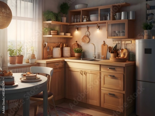 Cozy Kitchen Room Inspiration Photography Art © ViewofWorld
