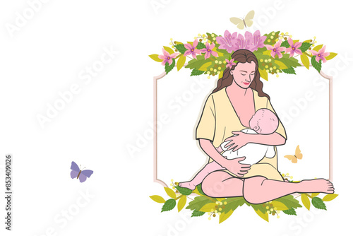 Hand drawn breastmilk vector illustration.