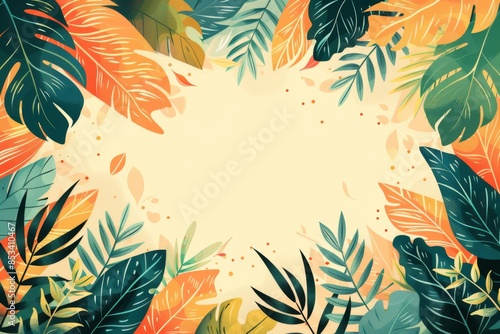 Summer Background illustration created with Generative AI