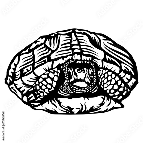 Turtle Hiding In Shell