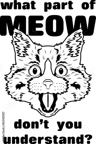 What Part Of MEOW Dont You Understand Cat Funny Cat Funny Cat