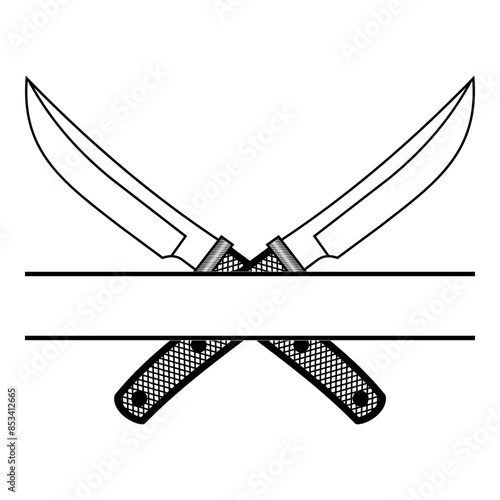 Woodsman Hunting Knife Split Monogram Logo