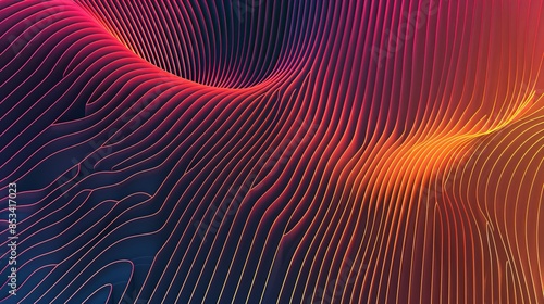 abstract lines background gradient in cyberpank style photo