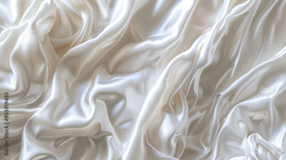 Obraz premium Abstract White Satin Drapery