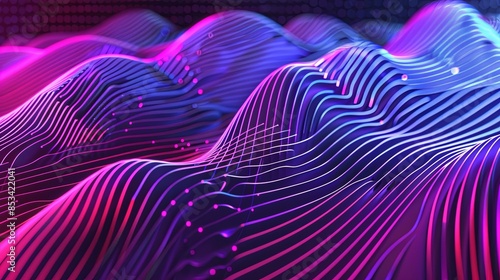 abstract lines background gradient in cyberpank style photo