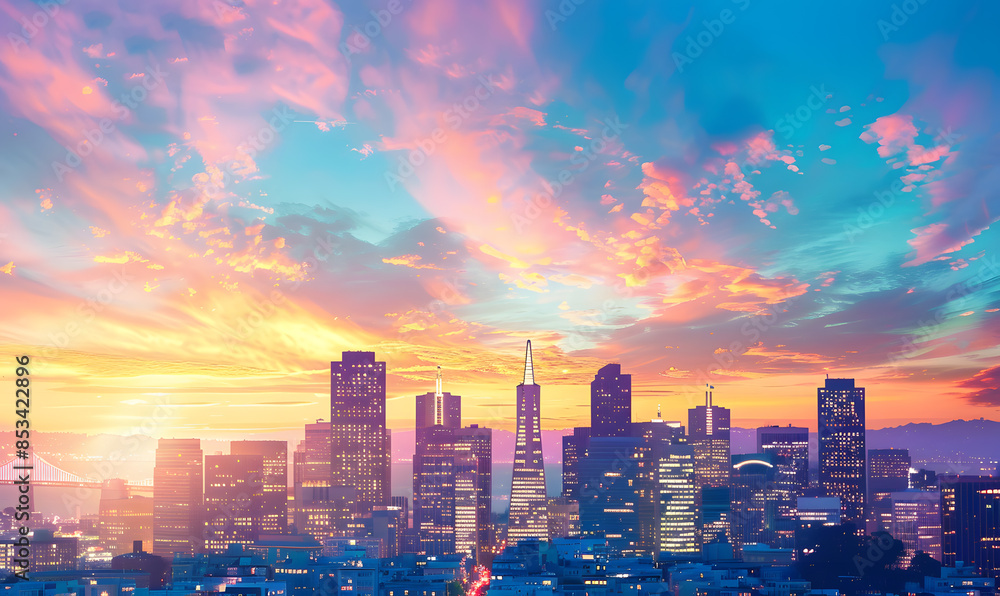 Fototapeta premium the vast sky and beautiful atmosphere