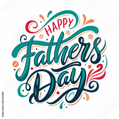 Happy father's day typography design lettering. for t shirt design.