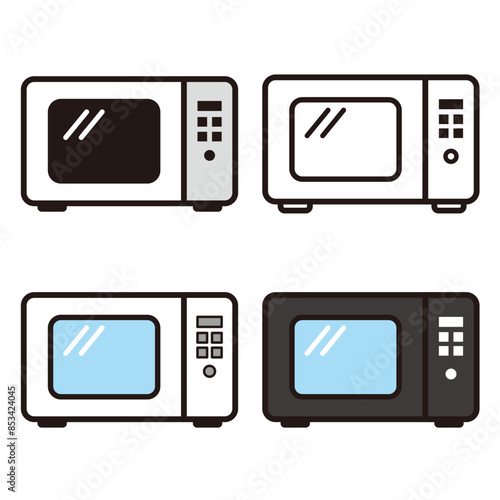 電子レンジのアイコンセット
