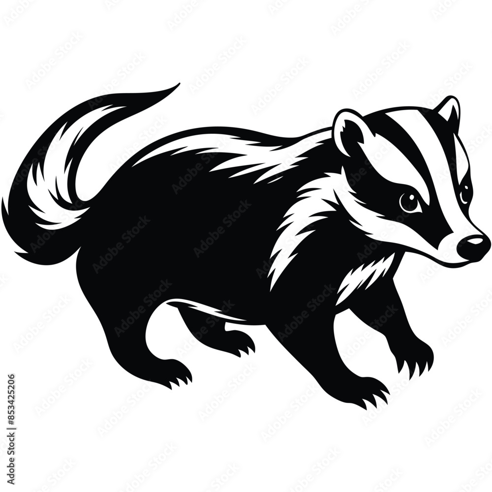 Naklejka premium Badger logo shape vector