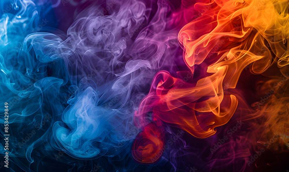Abstract white smoke or steam swirls Abstract white smoke or steam swirls