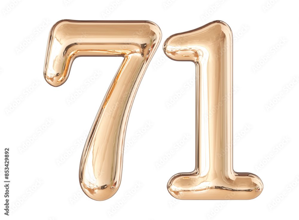 Rose Gold number 71 Rose Gold number 71
