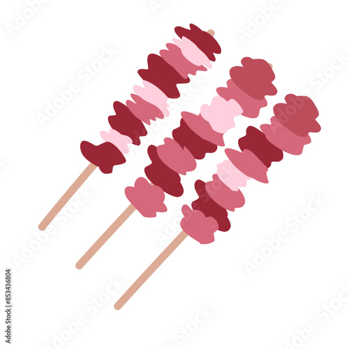 Sate Food illustration, Satay Indonesian Foods, Culinary Food