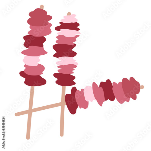 Sate Food illustration, Satay Indonesian Foods, Culinary Food