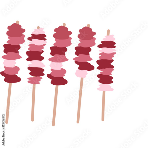 Sate Food illustration, Satay Indonesian Foods, Culinary Food