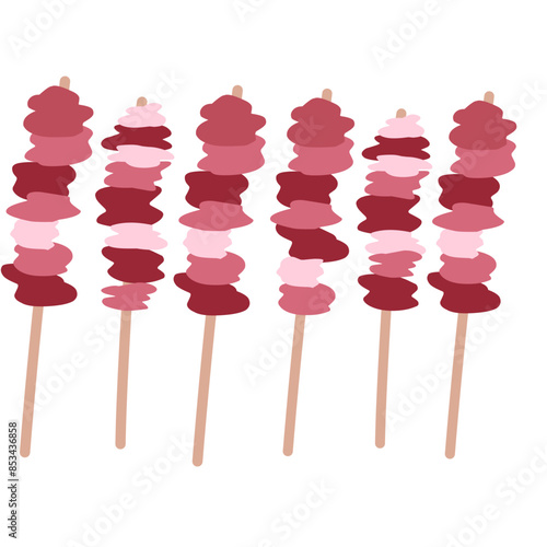 Sate Food illustration, Satay Indonesian Foods, Culinary Food