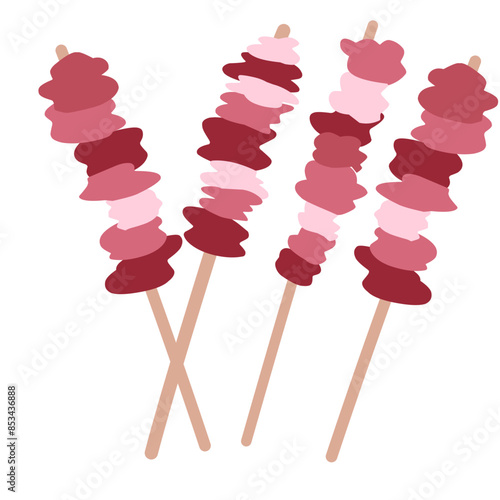 Sate Food illustration, Satay Indonesian Foods, Culinary Food