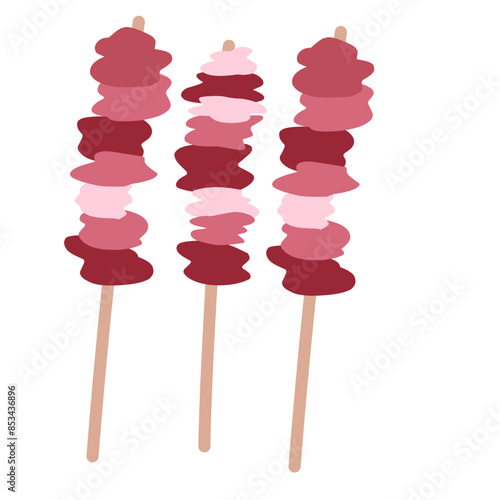 Sate Food illustration, Satay Indonesian Foods, Culinary Food