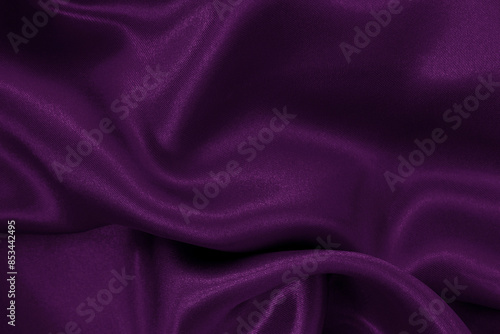 Purple fabric cloth texture for background and design art work, beautiful crumpled pattern of silk or linen.