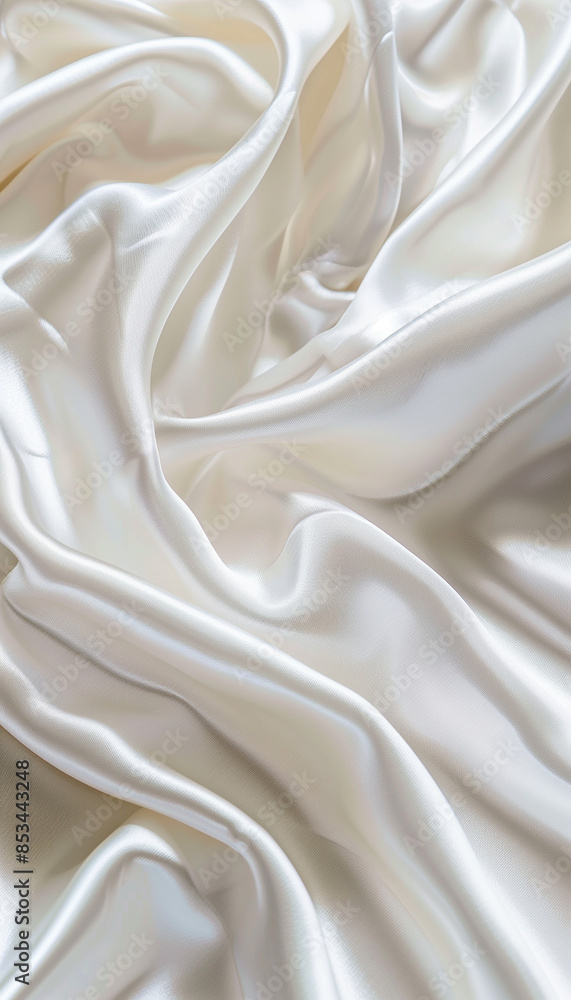 Elegant Silk Fabric: Bridal White Shine - Close-Up Texture, Minimal Background - Luxurious and Reflective Wedding Material - High-Quality Silk Detail - Stunning Bridal Design Elegant Silk Fabric: Bridal White Shine - Close-Up Texture, Minimal Background - Luxurious and Reflective Wedding Material - High-Quality Silk Detail - Stunning Bridal Design